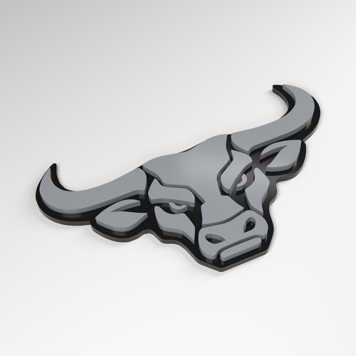 Badge 3D Acrylique Bull Wide Horns_1