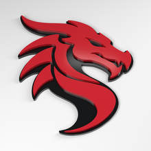 Dragon S-Courbe Badge Acrylique 3D_3