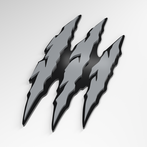 Badge acrylique 3D Claw Triple Slash_1
