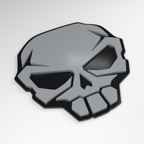 Badge acrylique 3D Skull Track Mask