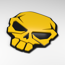 Badge acrylique 3D Skull Track Mask_2