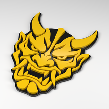 Badge 3D acrylique masque de rue Hannya_2