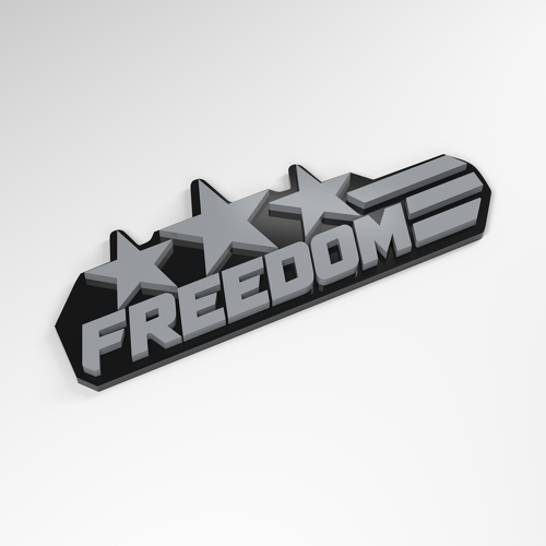 Badge acrylique 3D Freedom Heritage