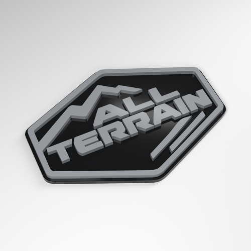 Badge Acrylique 3D Contour Tout Terrain_1