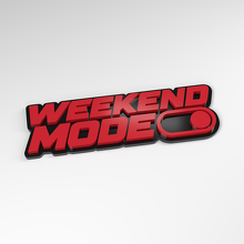 Badge acrylique 3D Interrupteur Mode Week-end_3