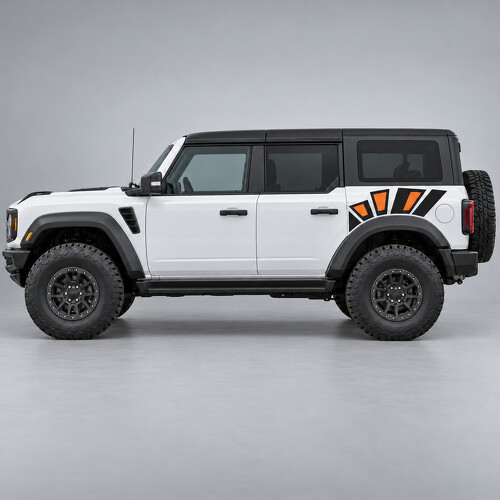 Autocollant Vinyle Pour Ailes Arrière Raptor Rock Shards Pour Ford Bronco 2024_1