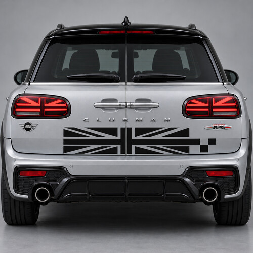 Autocollant en vinyle John Cooper Works Union Checker pour hayon MINI Clubman 2020_1