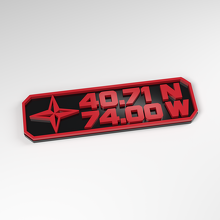 Badge acrylique 3D Coordonnées personnalisées_3