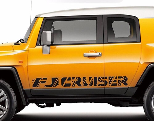 Sticker autocollant en vinyle détérioré du logo FJ Cruiser pour porte latérale Toyota FJ Cruiser