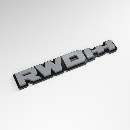 Emblème de voiture acrylique 3D RWD