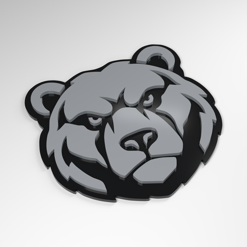 Badge de voiture acrylique 3D Grizzly Bear