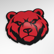 Badge de voiture acrylique 3D Grizzly Bear_3