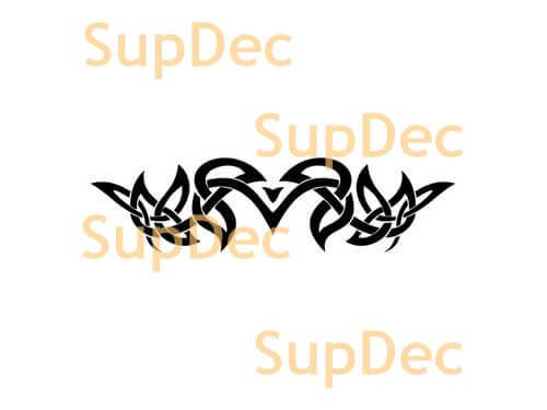 Autocollant en Vinyle Emblème Tribal Entrelacé pour Voitures