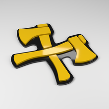 Badge de voiture acrylique 3D axes croisés_2