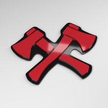 Badge de voiture acrylique 3D axes croisés_3