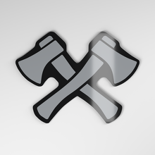 Badge de voiture acrylique 3D axes croisés_4