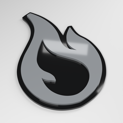 Badge de voiture acrylique 3D Flame