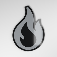 Badge de voiture acrylique 3D Flame_4