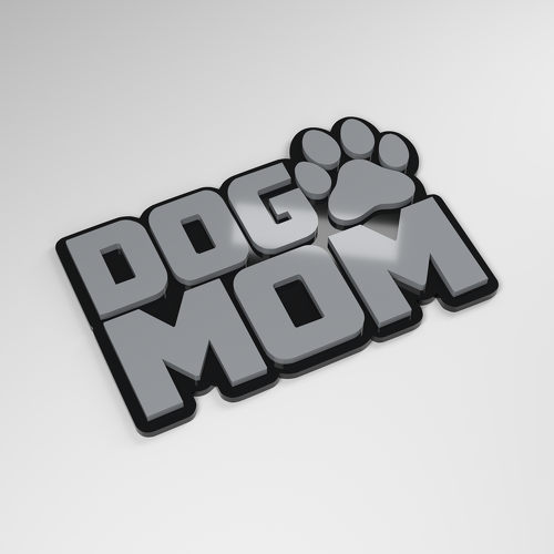 Badge de voiture acrylique 3D Maman de chien