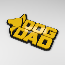Badge de voiture en acrylique 3D Dog Dad_2