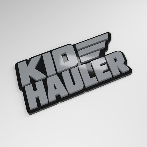 Badge de voiture acrylique 3D Kid Hauler_1