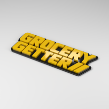 Badge de voiture en acrylique 3D Grocery Getter_2