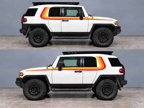 Autocollant Vinyle Latéral Graphique Bandes Style Rétro pour Toyota FJ Cruiser
