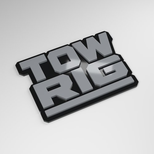 Badge de voiture acrylique 3D Tow Rig_1