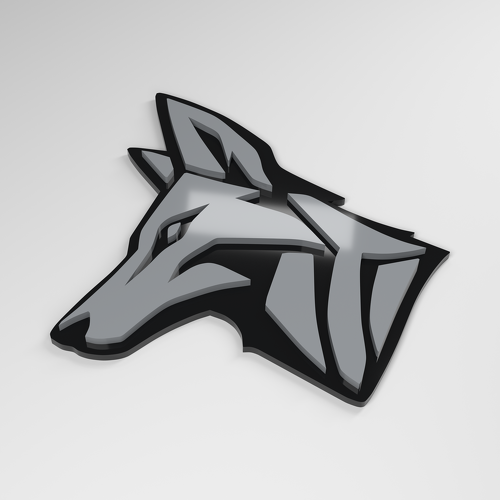 Badge de voiture acrylique 3D Coyote