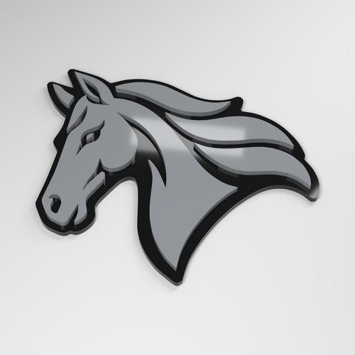 Insigne de voiture 3D en acrylique Horse_1