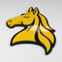 Insigne de voiture 3D en acrylique Horse_2