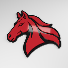 Insigne de voiture 3D en acrylique Horse_3