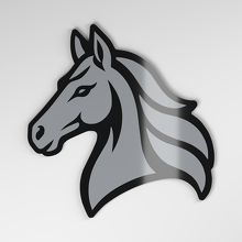 Insigne de voiture 3D en acrylique Horse_4
