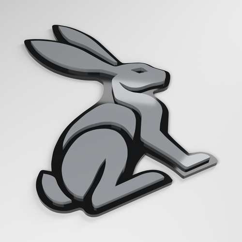 Badge de voiture acrylique 3D Hare_1
