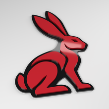 Badge de voiture acrylique 3D Hare_3