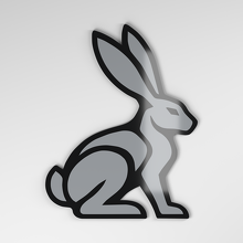Badge de voiture acrylique 3D Hare_4