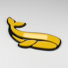 Badge de voiture en acrylique 3D Whale_2