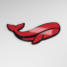 Badge de voiture en acrylique 3D Whale_3