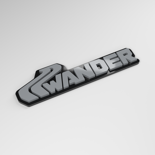 Badge de voiture acrylique 3D Wander_1