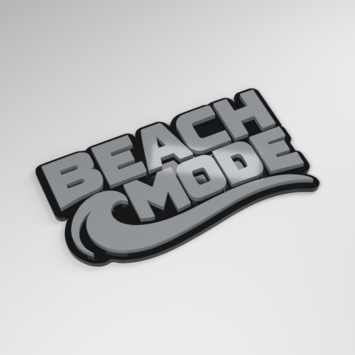 Badge de voiture acrylique 3D Beach Mode_1
