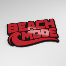 Badge de voiture acrylique 3D Beach Mode_3