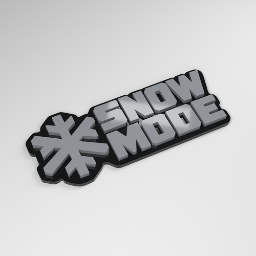 Badge de voiture acrylique 3D mode neige