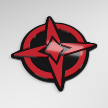 Badge voiture en acrylique 3D Compass_3