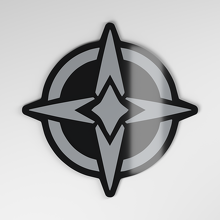 Badge voiture en acrylique 3D Compass_4