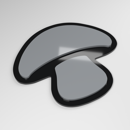 Badge de voiture en acrylique 3D forme champignon_1