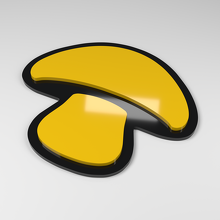 Badge de voiture en acrylique 3D forme champignon_2