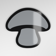 Badge de voiture en acrylique 3D forme champignon_4