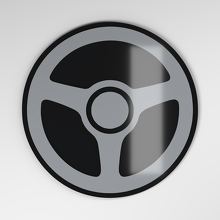 Badge de voiture 3D en acrylique pour volant_4