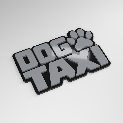 Badge de voiture acrylique 3D Dog Taxi