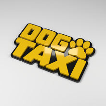 Badge de voiture acrylique 3D Dog Taxi_2